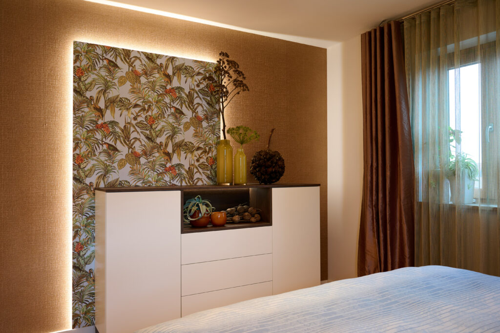 Farbgestaltung Schlafzimmer, Gestalten mit Licht